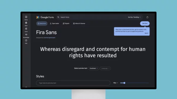 Fira Sans – Google Fonts