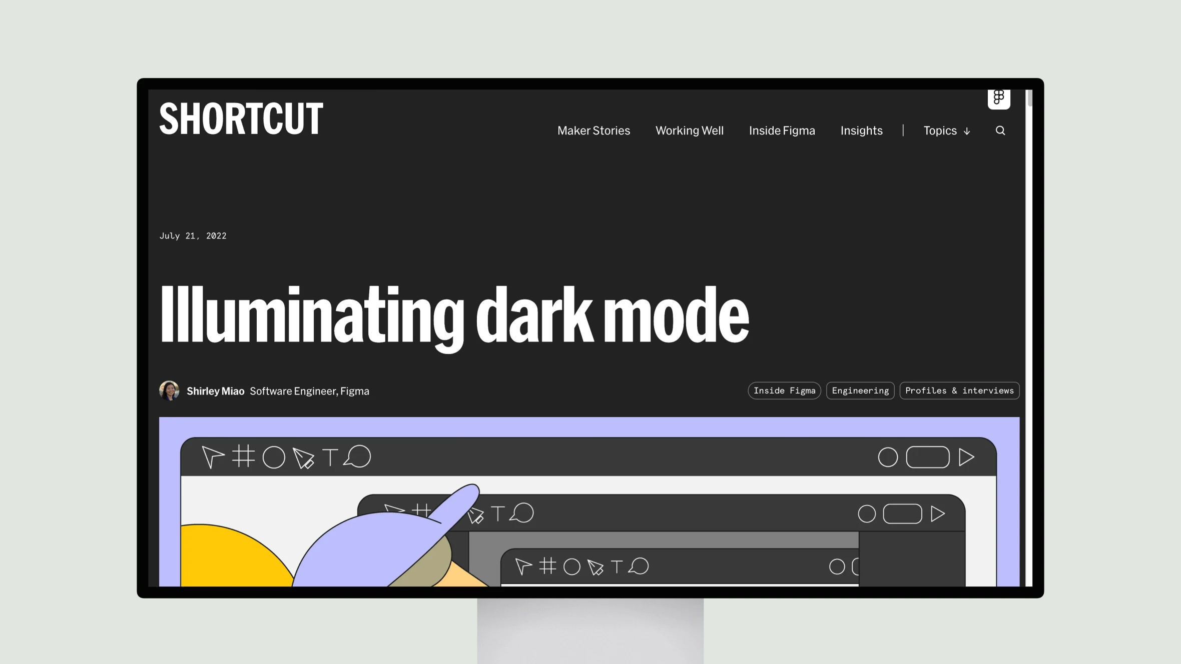 Illuminating dark mode