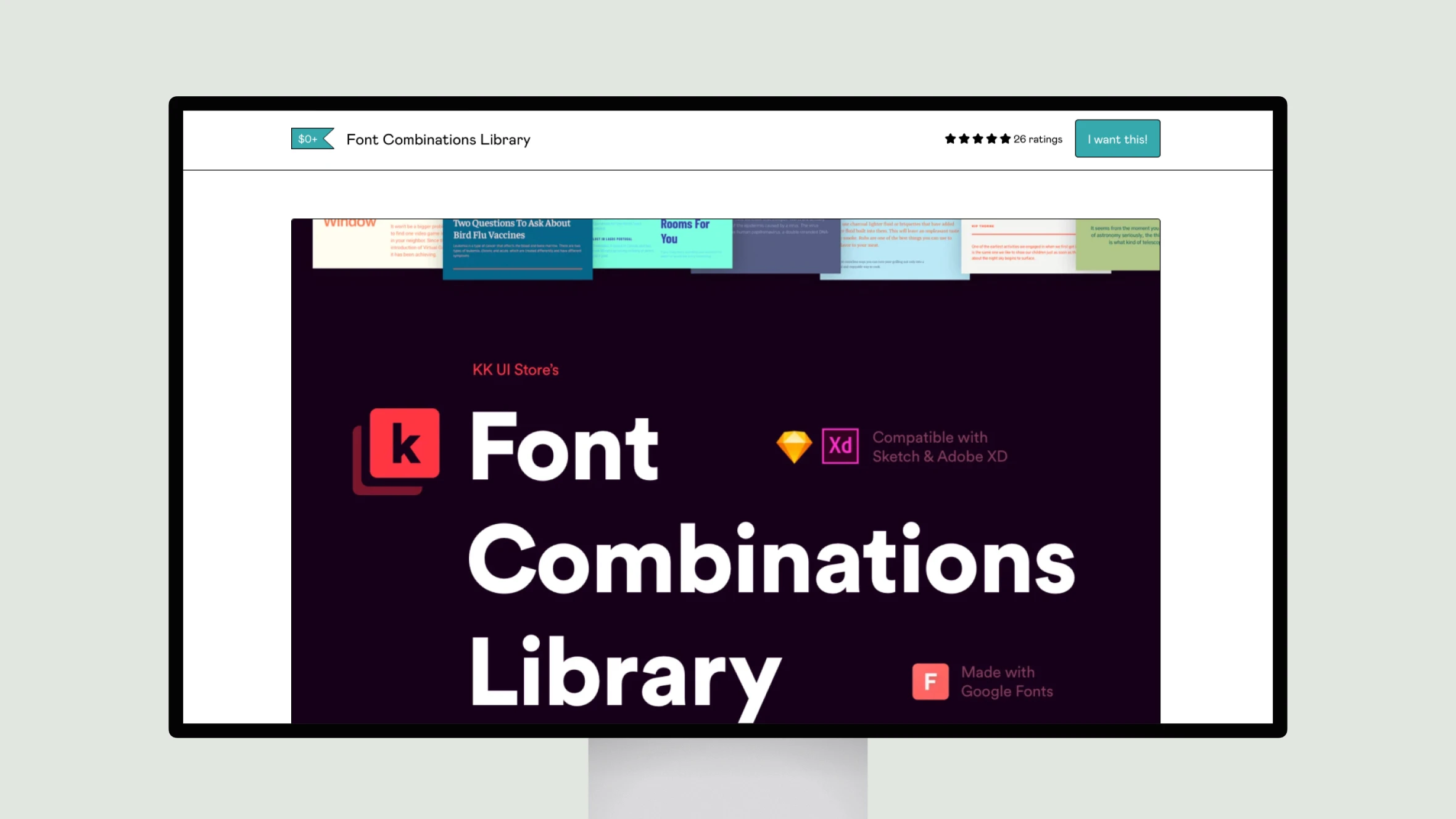 Font Combinations Library