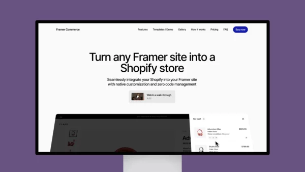 Turn any Framer site into a Shopify store