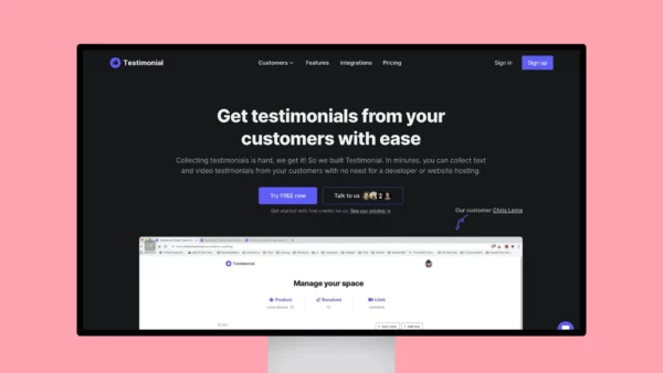 Testimonial – Collect and embed testimonials in minutes