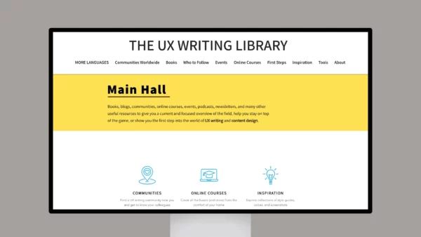 UX Writing Resource Library