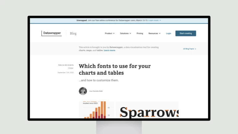 Which fonts to use for your charts and tables