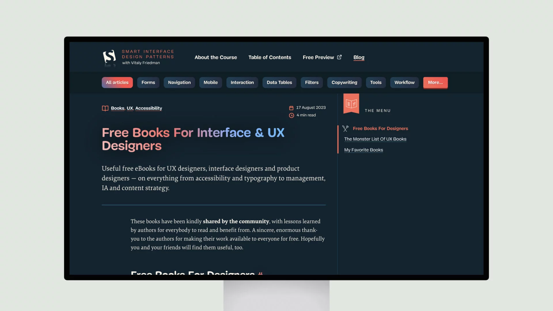 Free Books For Interface UX Designers