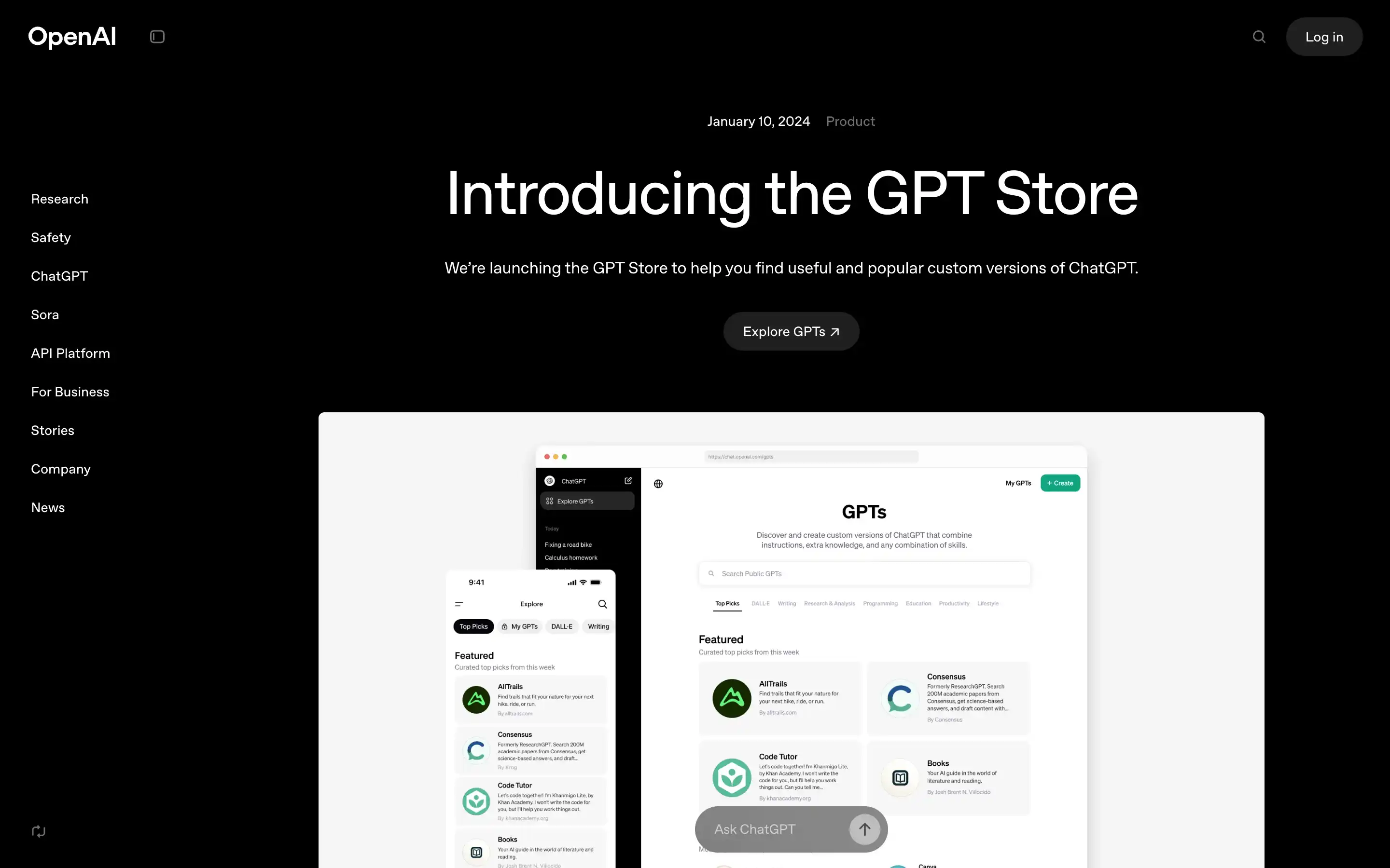 Introducing GPT Store for custom ChatGPT versions