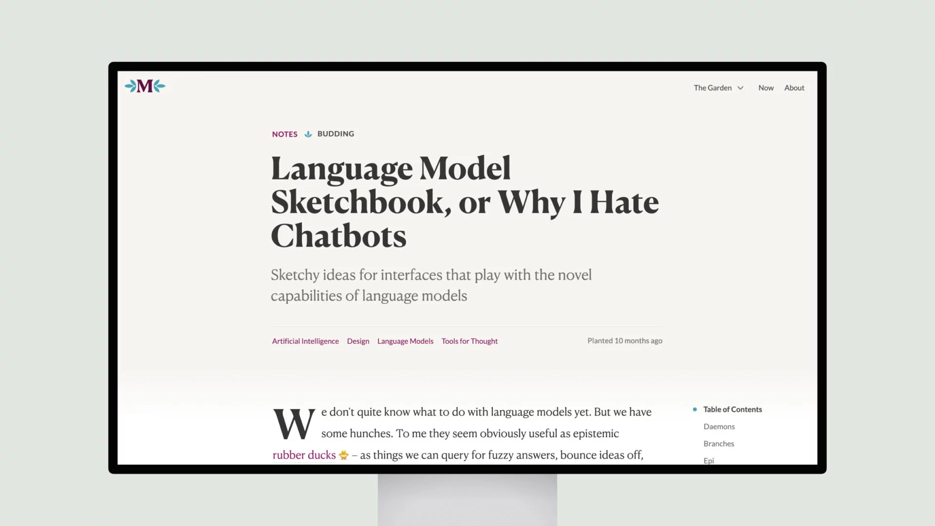 language model sketchbook, or why i hate chatbots