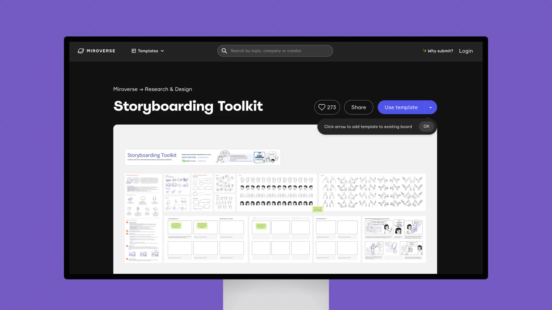 Miroverse – Storyboarding Toolkit Template