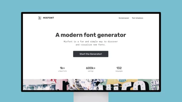 Mixfont – A modern font generator