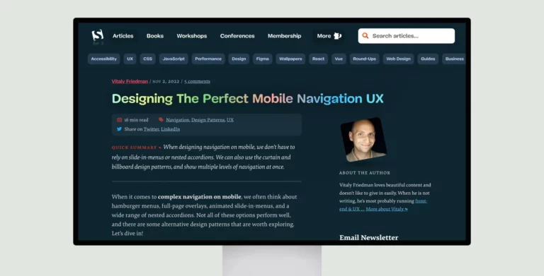 Designing The Perfect Mobile Navigation UX