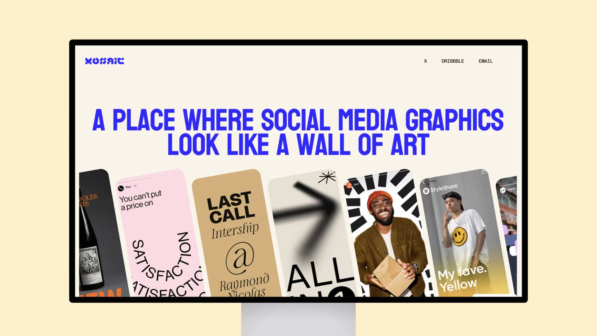 mosaic a place where social media graphics look like a wall of art