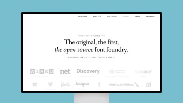 The League of Moveable Type – the first open-source font foundry