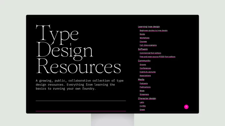 Type Design Resources