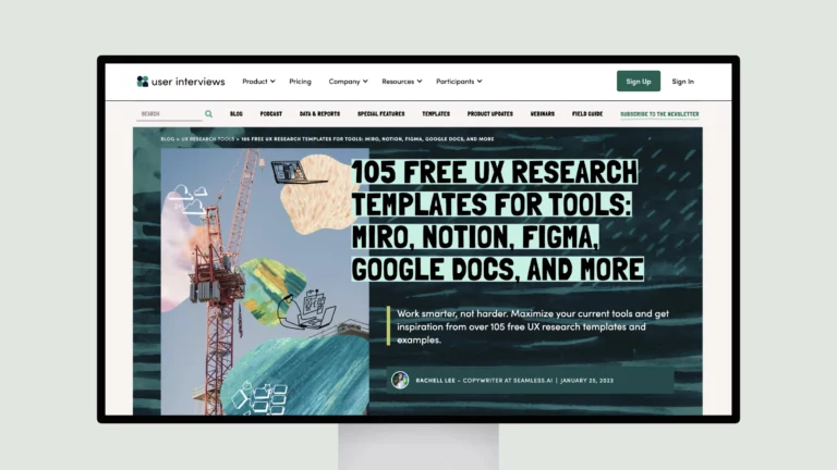105 Free UX Research Templates for Tools Miro, Notion, Figma, Google Docs and More