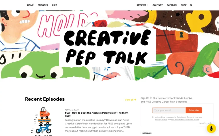 Creative Pep Talk – A Weekly Podcast Companion for Your Creative Journey