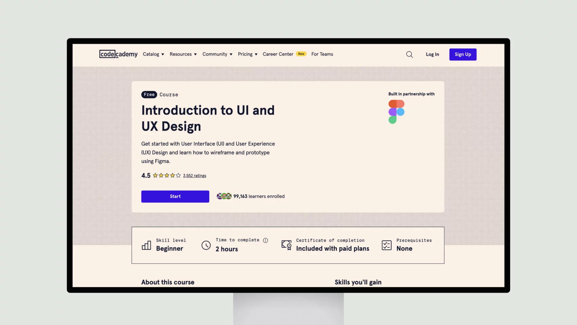 Codecademy – Introduction to UI and UX Design