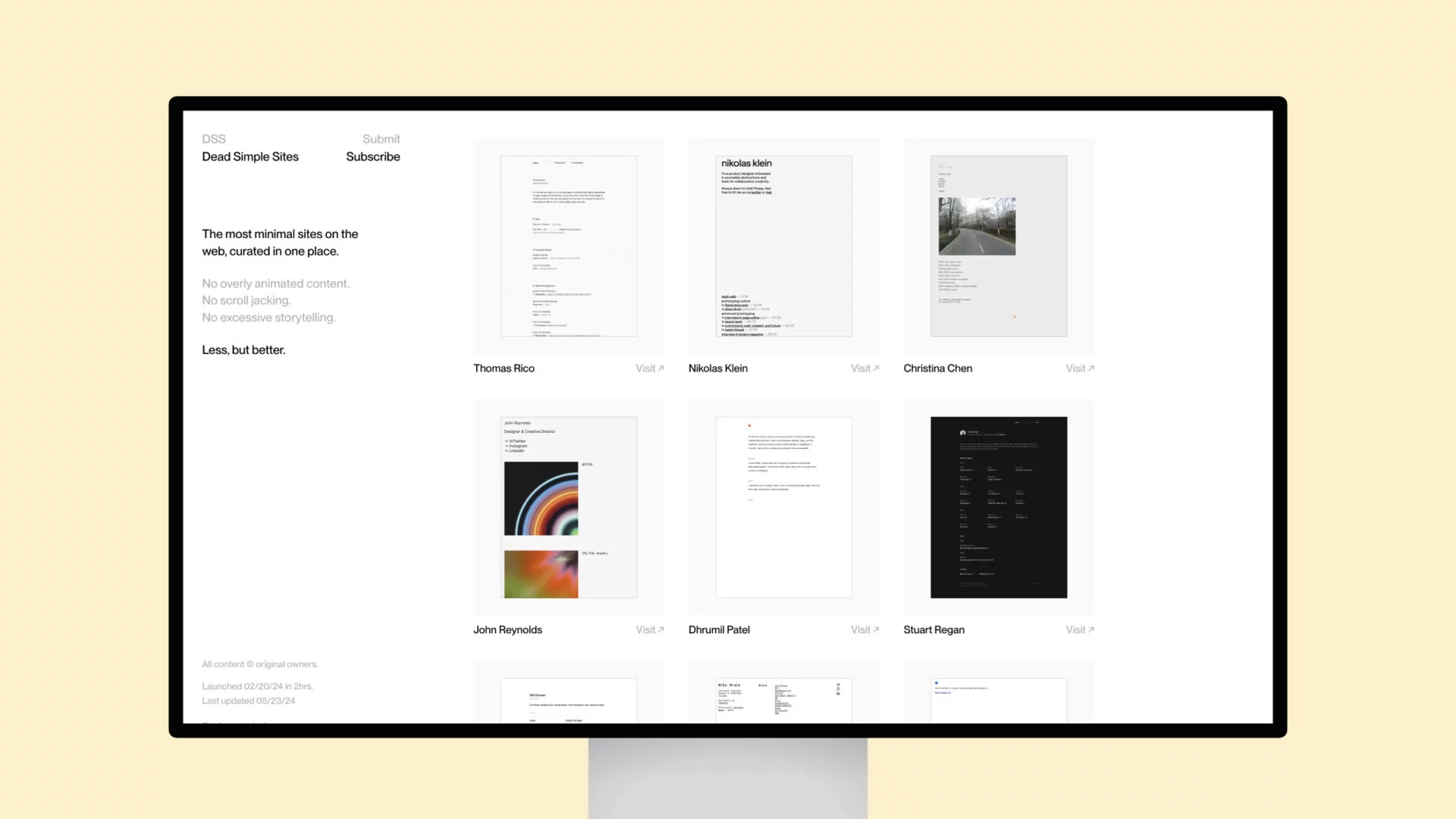 Dead Simple Sites — Minimal Website Inspiration