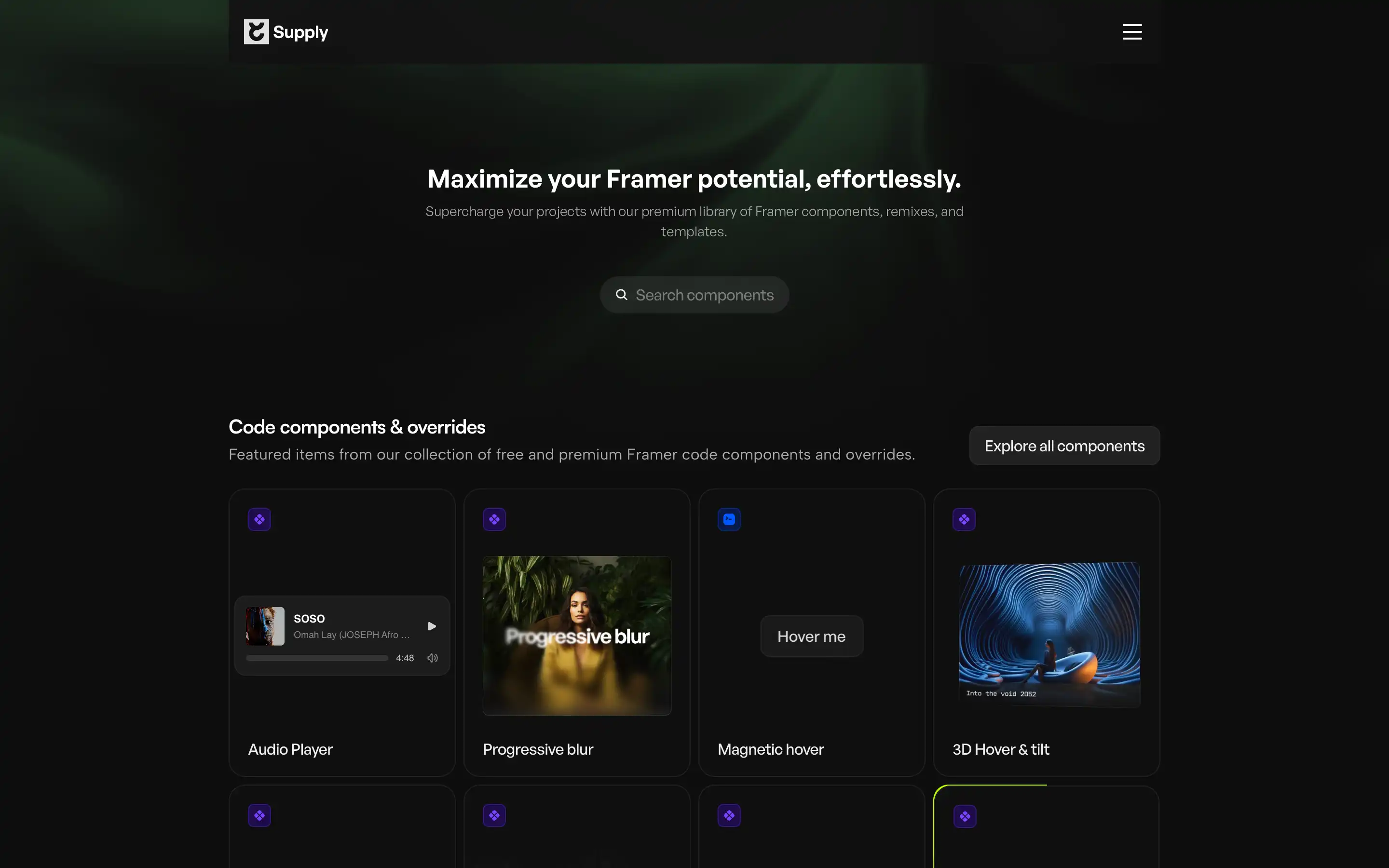 Framer components library for design and development.