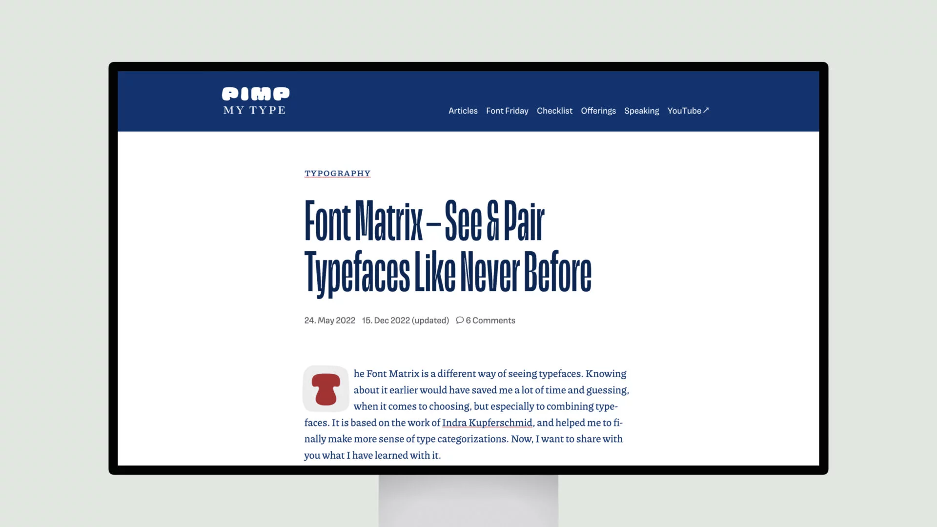 Font Matrix – See & Pair Typefaces Like Never Before