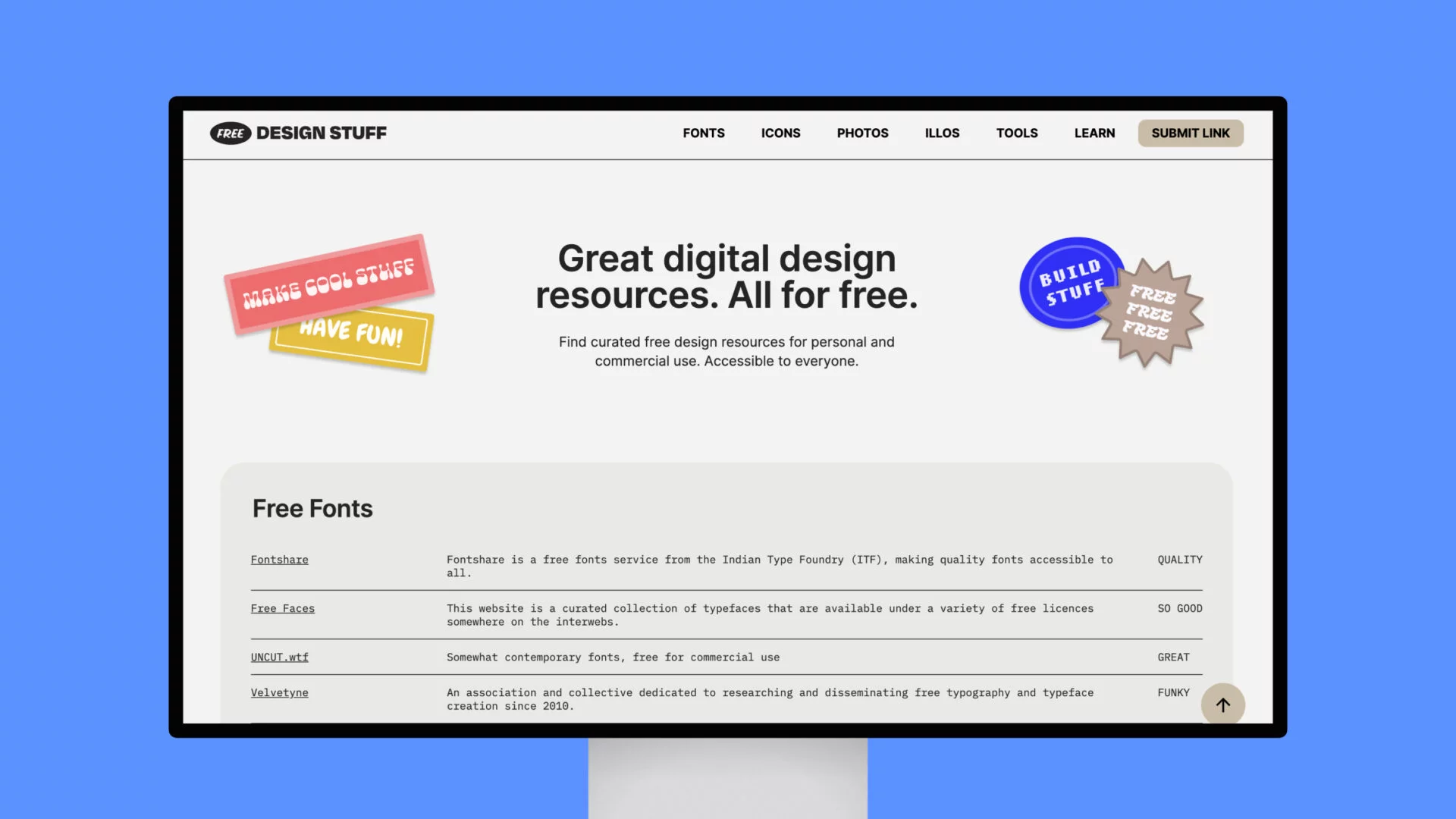 Free Design Stuff – Great digital design resources