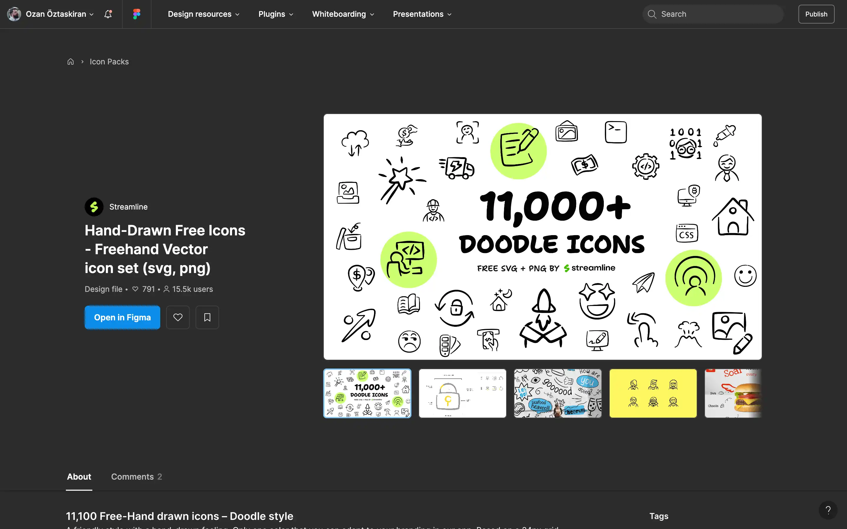 11,000+ hand-drawn doodle icons, Streamline.