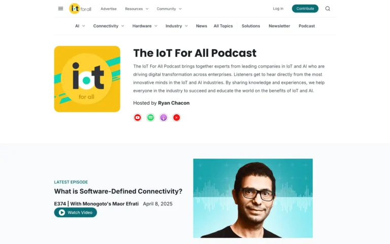 IoT For All Podcast with Ryan Chacon