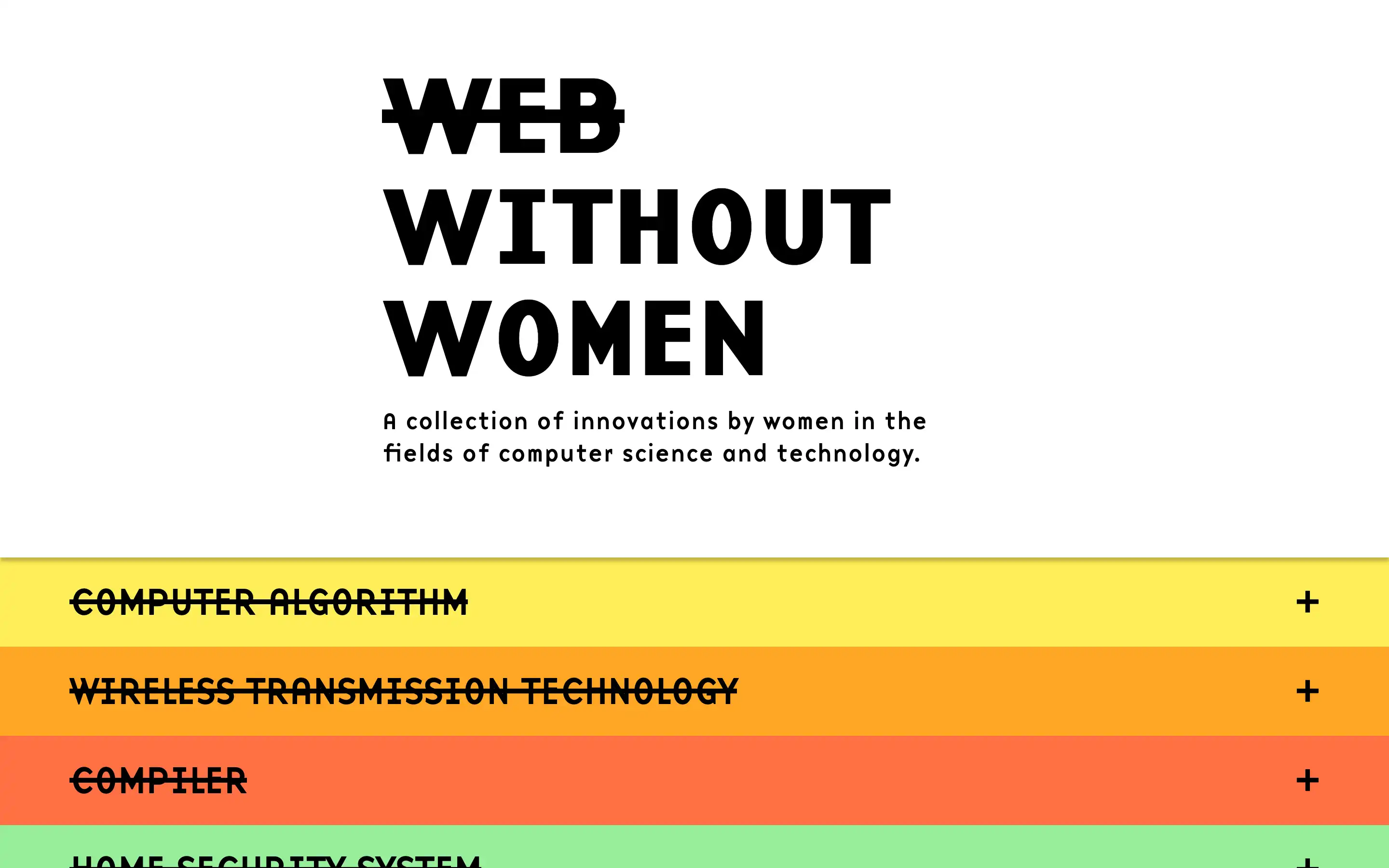 Innovations by women in tech and science.