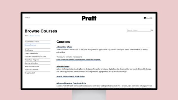 Pratt Institute’s School of Continuing & Professional Studies – Browse Courses