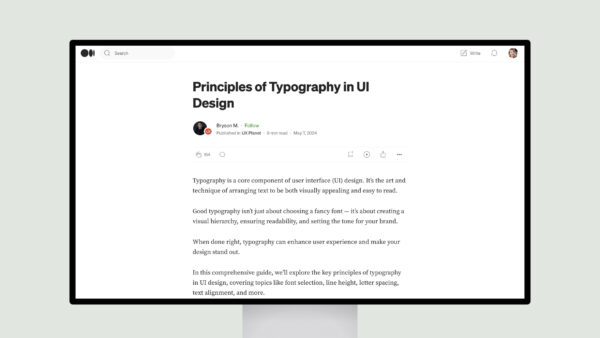 Principles of Typography in UI Design