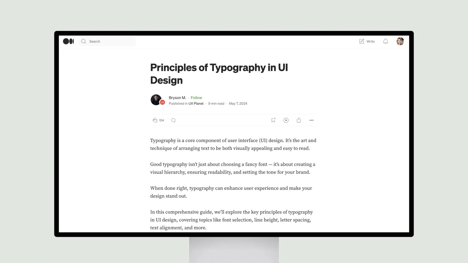 Principles of Typography in UI Design