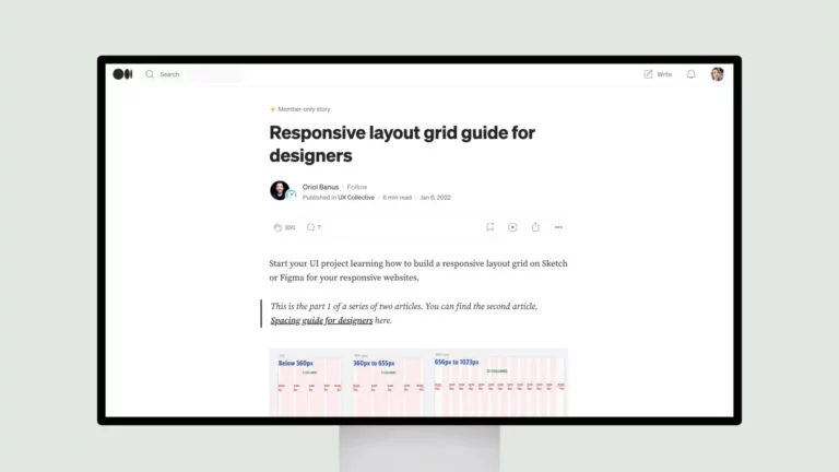 Responsive layout grid guide for designers