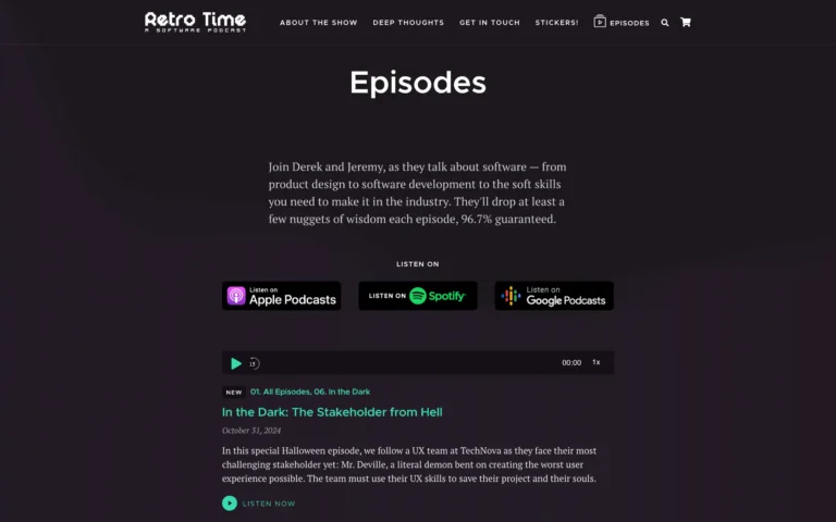 Retro Time // A Software Podcast with Jeremy Miller and Derek Seibert