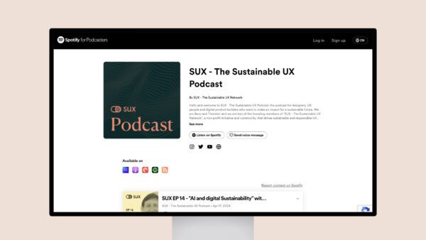SUX – The Sustainable UX Podcas with James Christie