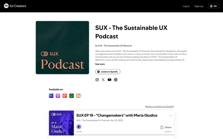 SUX – The Sustainable UX Podcas with James Christie