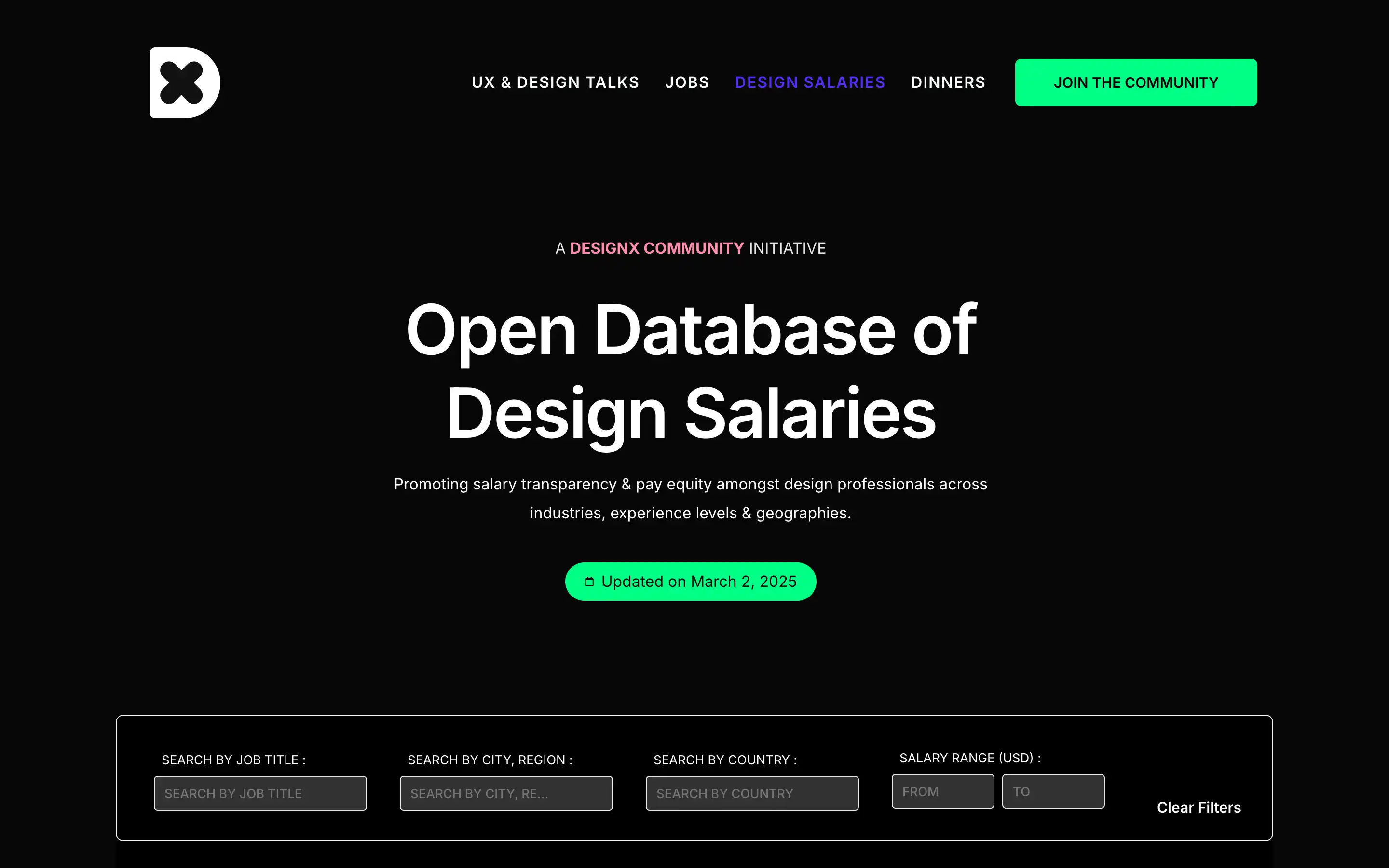 Design salaries database for transparency and equity.