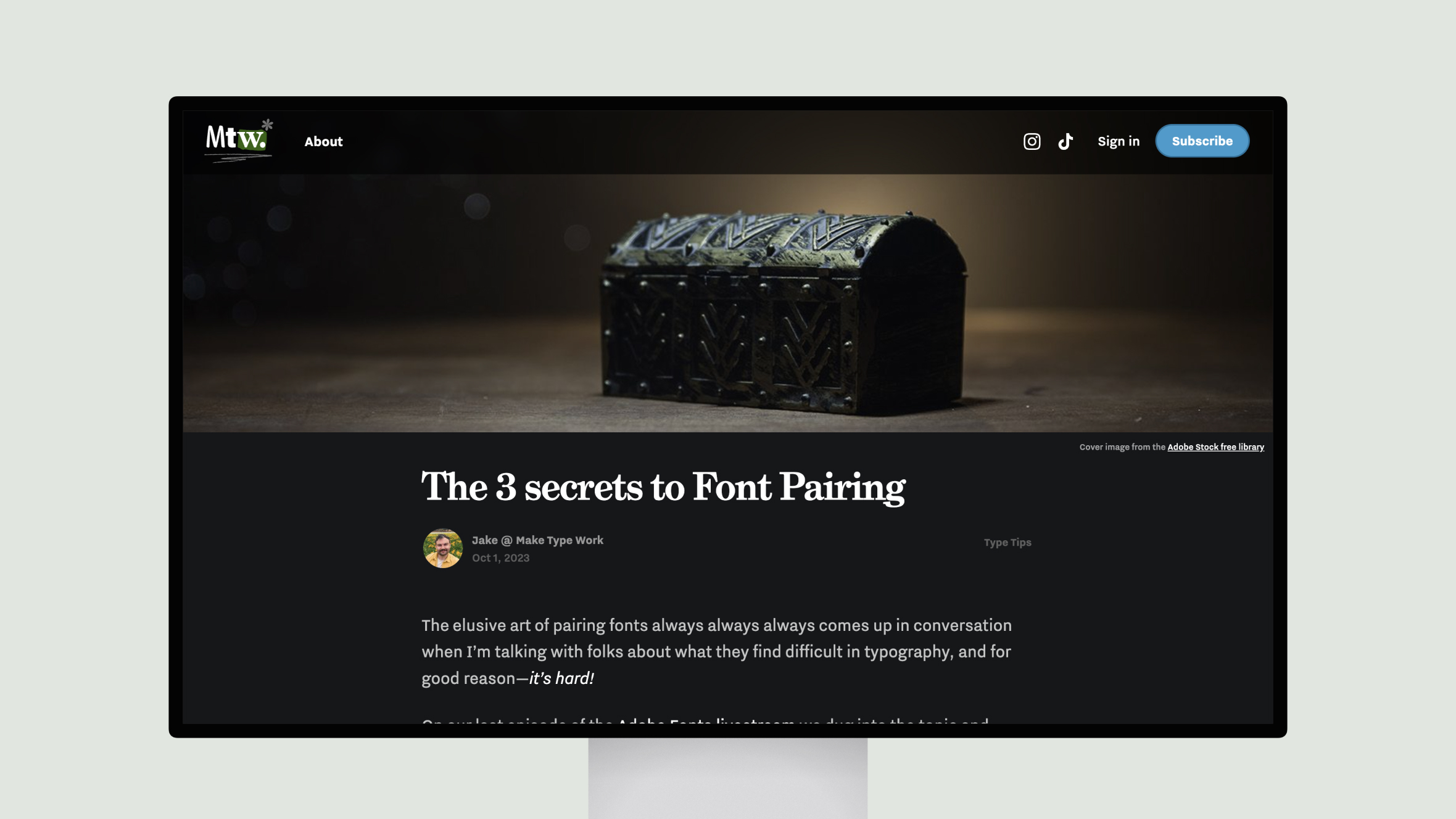 The 3 secrets to Font Pairing