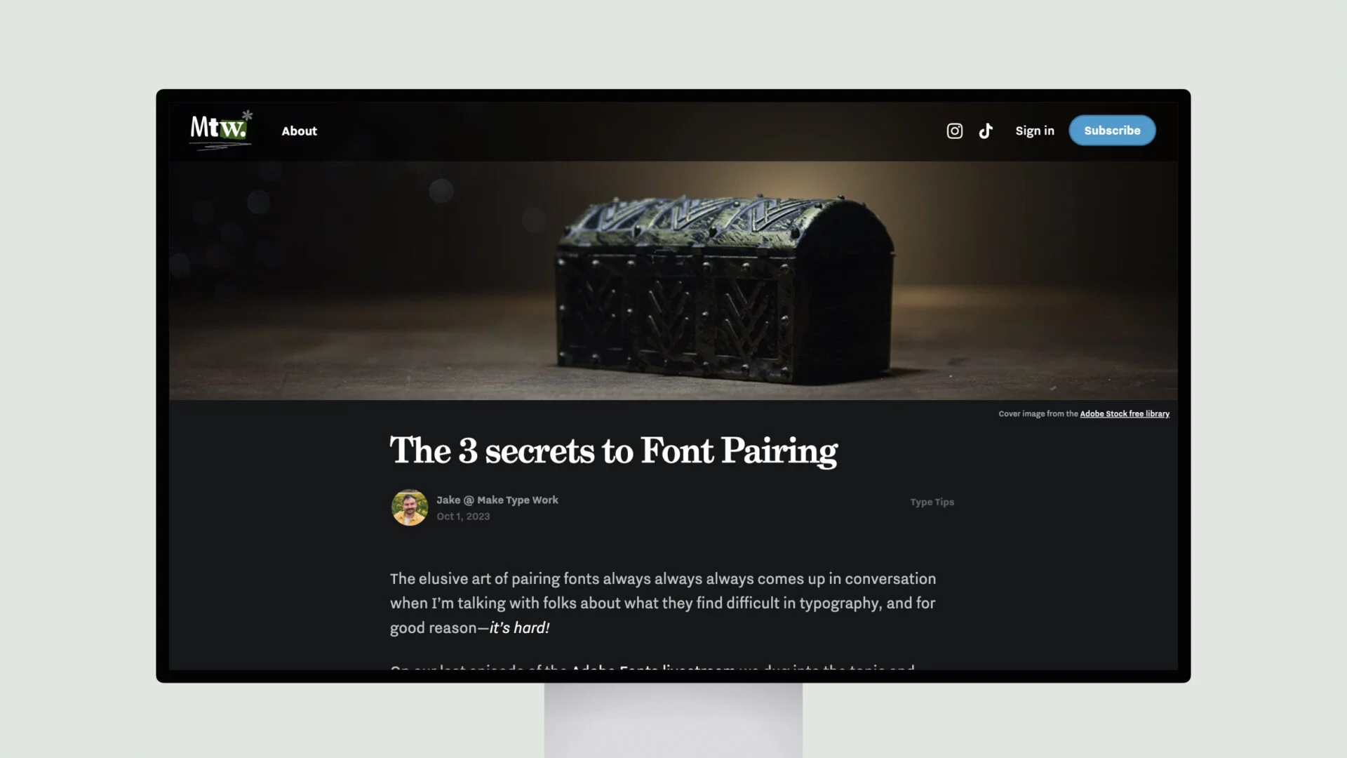 The 3 secrets to Font Pairing