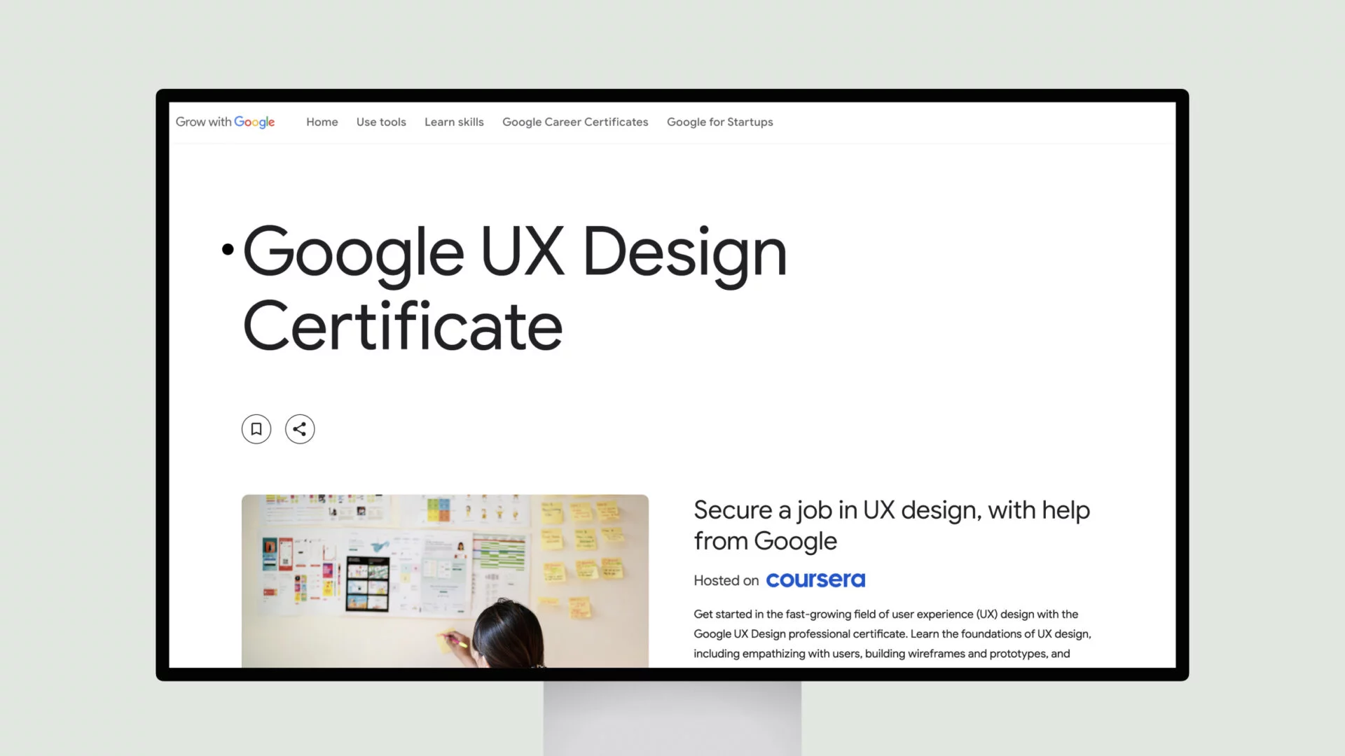 UX Design Certificate by Google