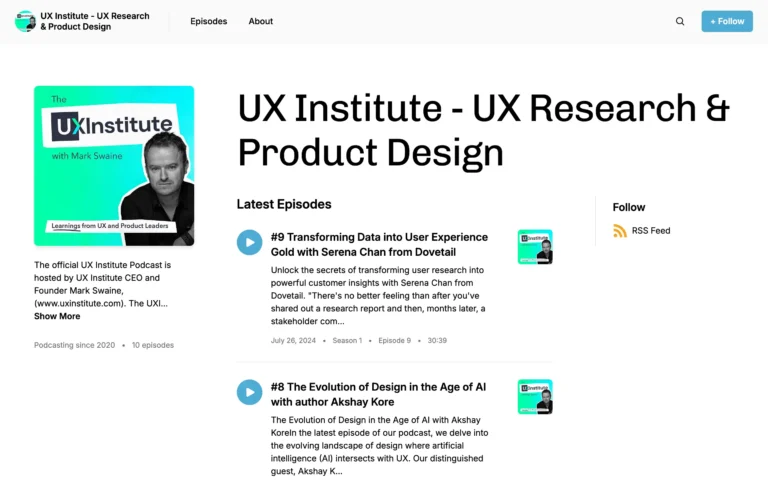 UX Institute – UX Research & Product Design