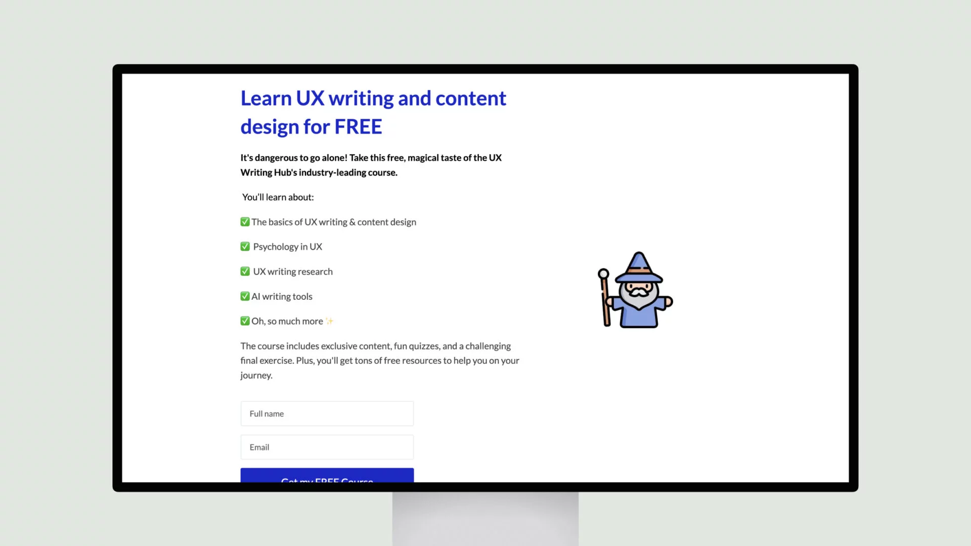 UX Writing Hub – A free UX writing course