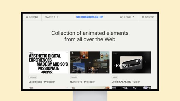Web Interaction Gallery – Collection of animated elements from all over the Web