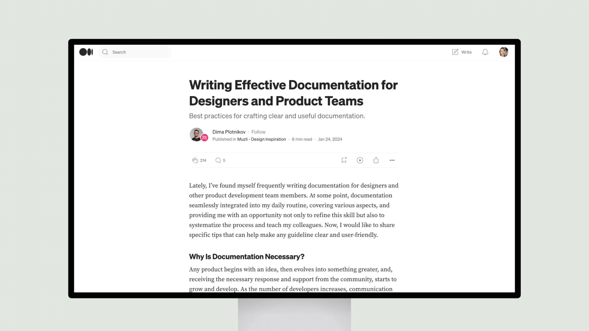 writing effective documentation for designers and product teams