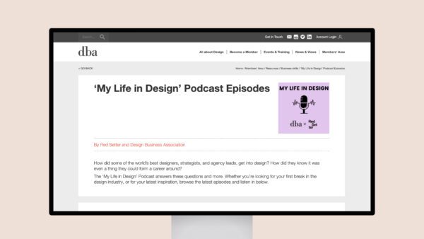 My Life in Design Podcast Episodes – Design Business Association