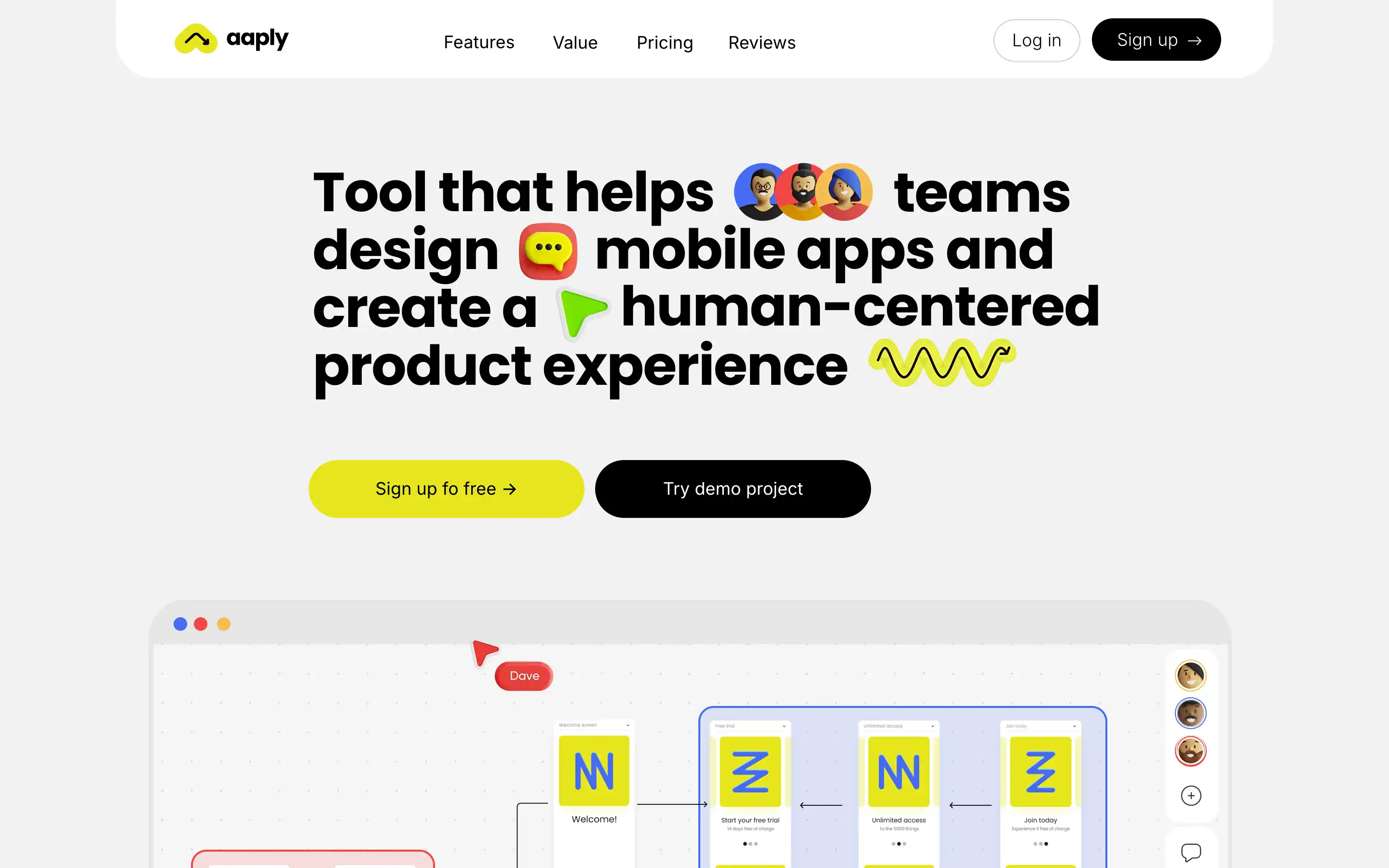 Aaply — Mobile app design tool - Fountn