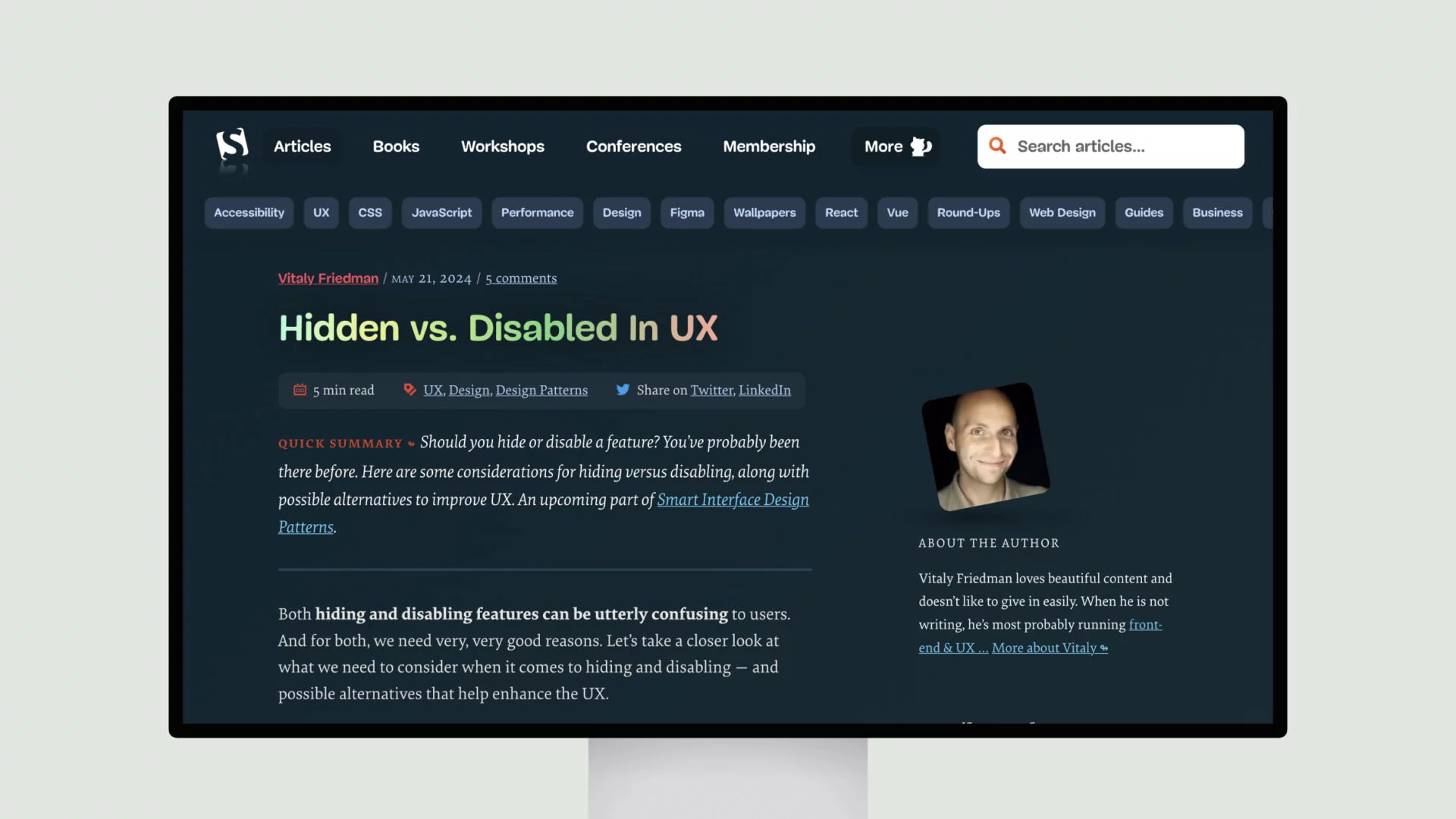 Hidden vs. Disabled In UX