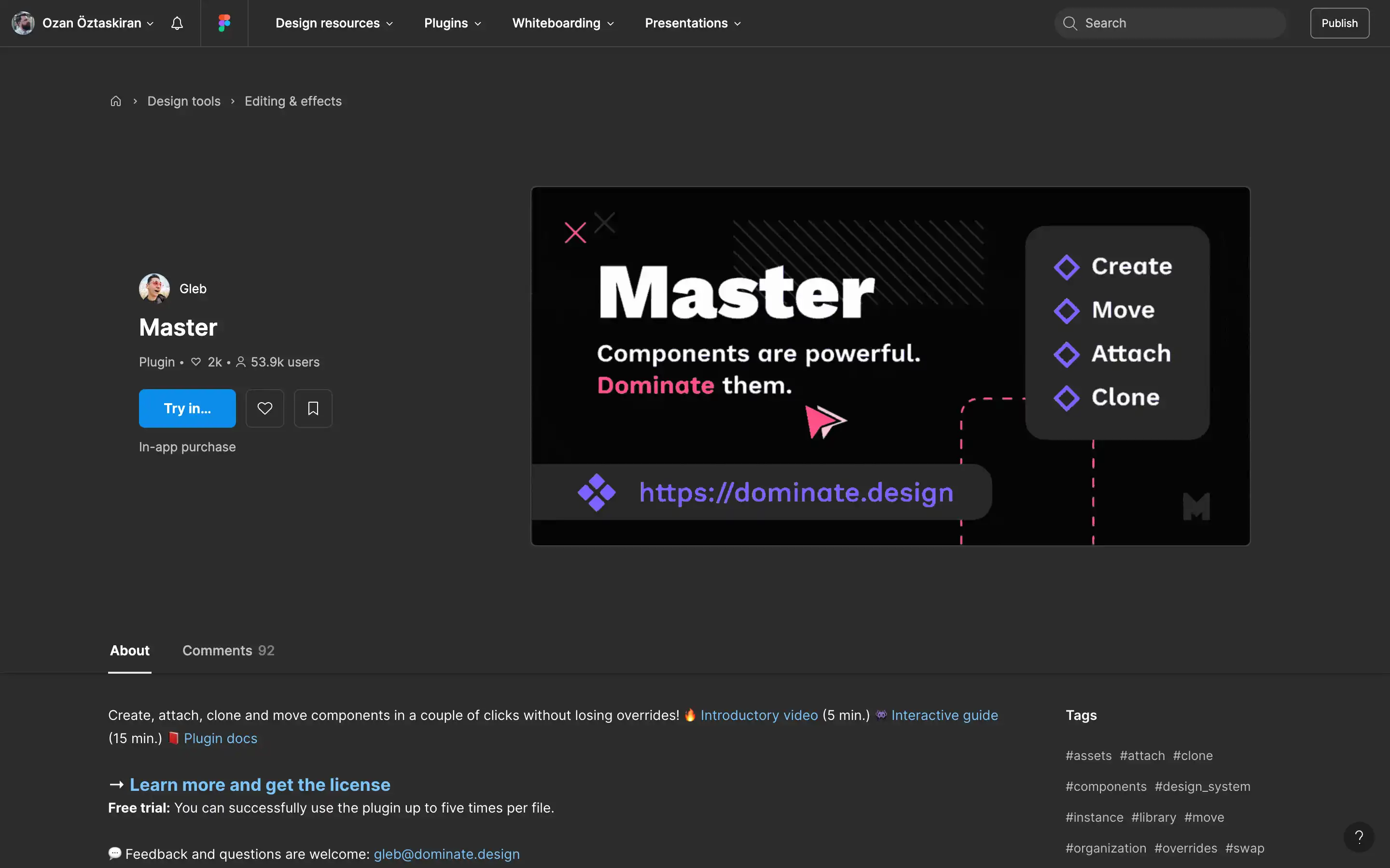 Master plugin for powerful component control.