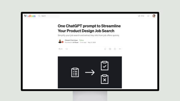 One ChatGPT prompt to Streamline Your Product Design Job Search