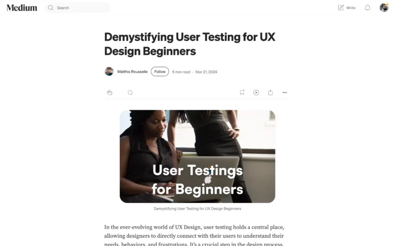 Demystifying User Testing for UX Design Beginners
