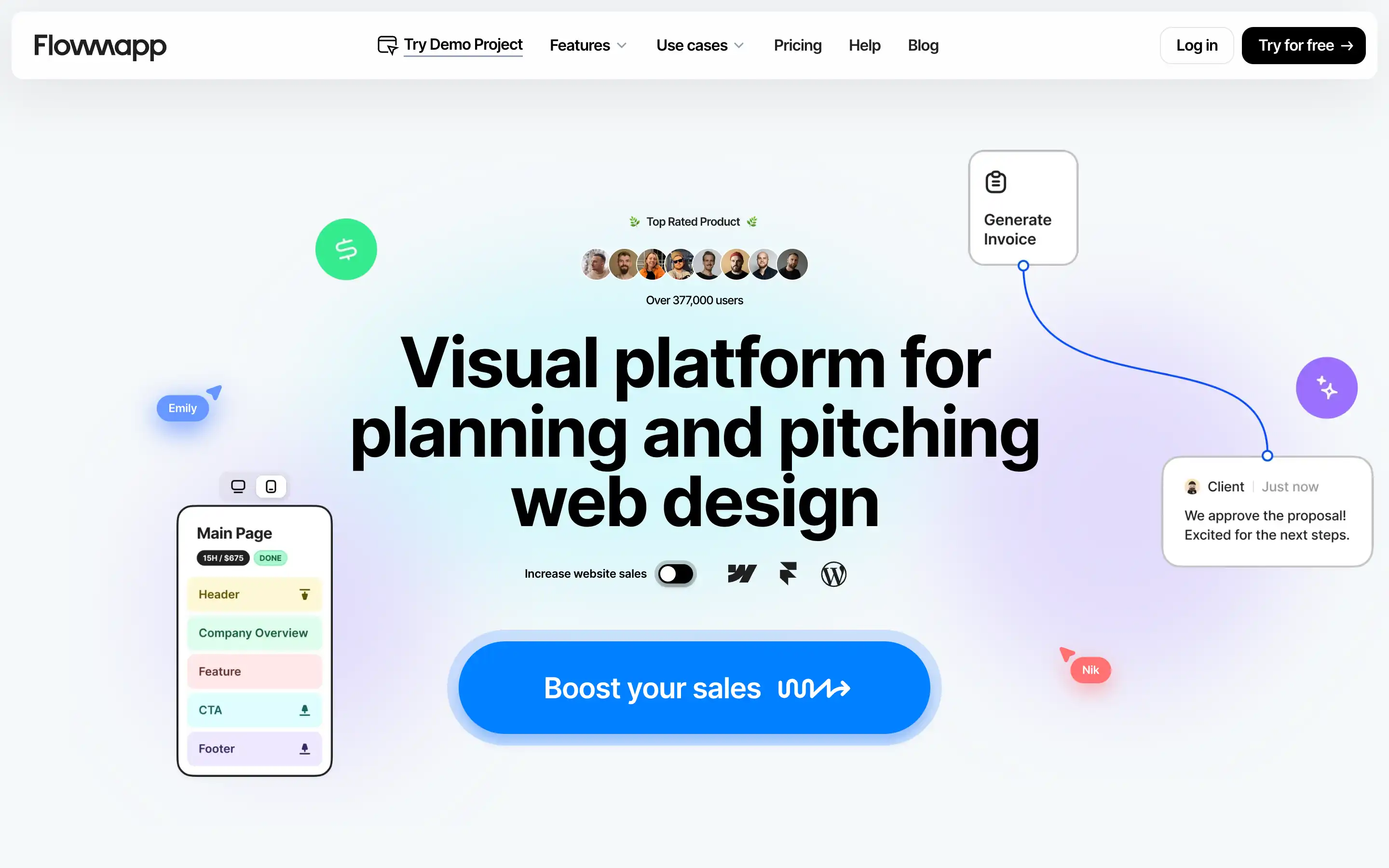 Flowwapp: Plan and pitch web design visually.