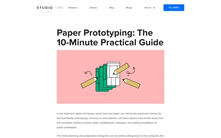 Paper Prototyping The 10-Minute Practical Guide