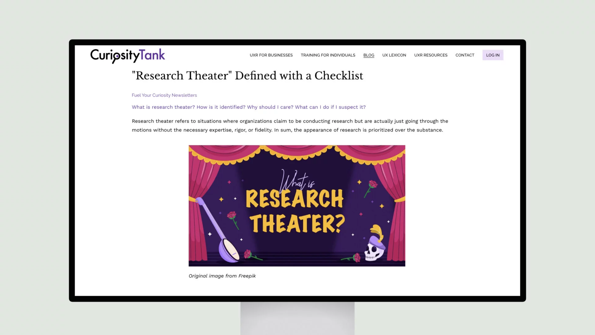 Research Theater Defined with a Checklist